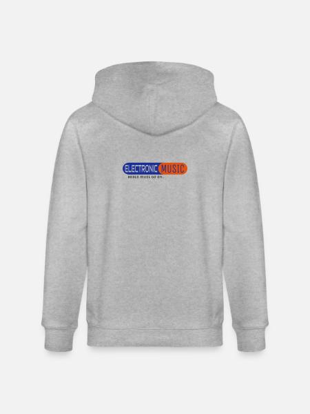 Electronic Music - Veste à capuche bio CULTIVATOR Stanley/Stella Unisexe - gris chiné