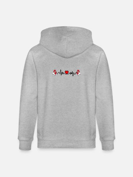 Heart rate cardio, Greater Poland - Stanley/Stella CULTIVATOR Unisex Organic Hooded Jacket - heather grey