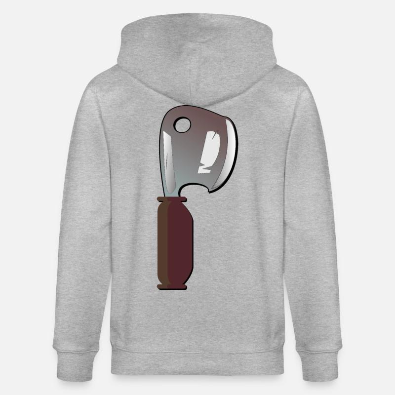 Hackbeil KÜCHENMESSER KÜCHE KOCHEN - Stanley/Stella Unisex Bio-Kapuzenjacke CULTIVATOR  - Grau meliert
