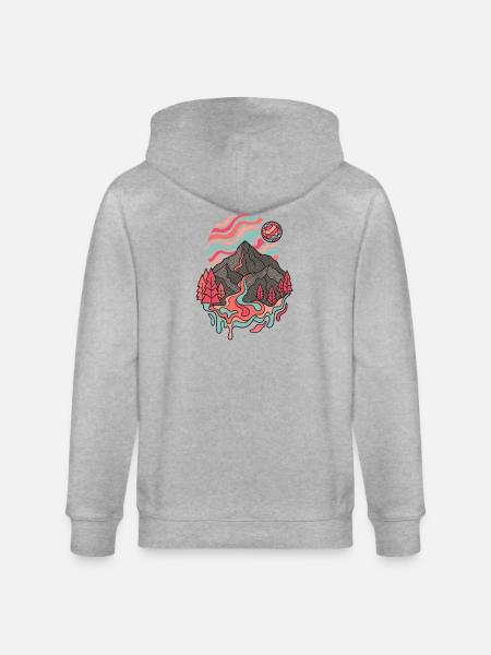 Gebirge - Stanley/Stella Unisex Bio-Kapuzenjacke CULTIVATOR - Grau meliert