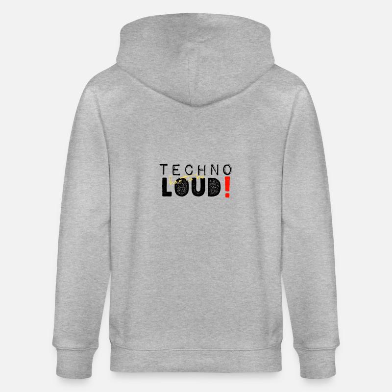 Techno has to be loud - Stanley/Stella Unisex Bio-Kapuzenjacke CULTIVATOR  - Grau meliert