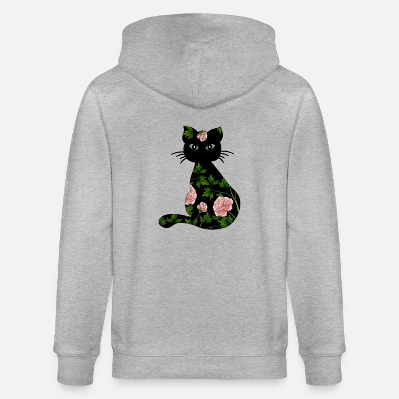 Chat - Veste à capuche bio CULTIVATOR Stanley/Stella Unisexe - gris chiné