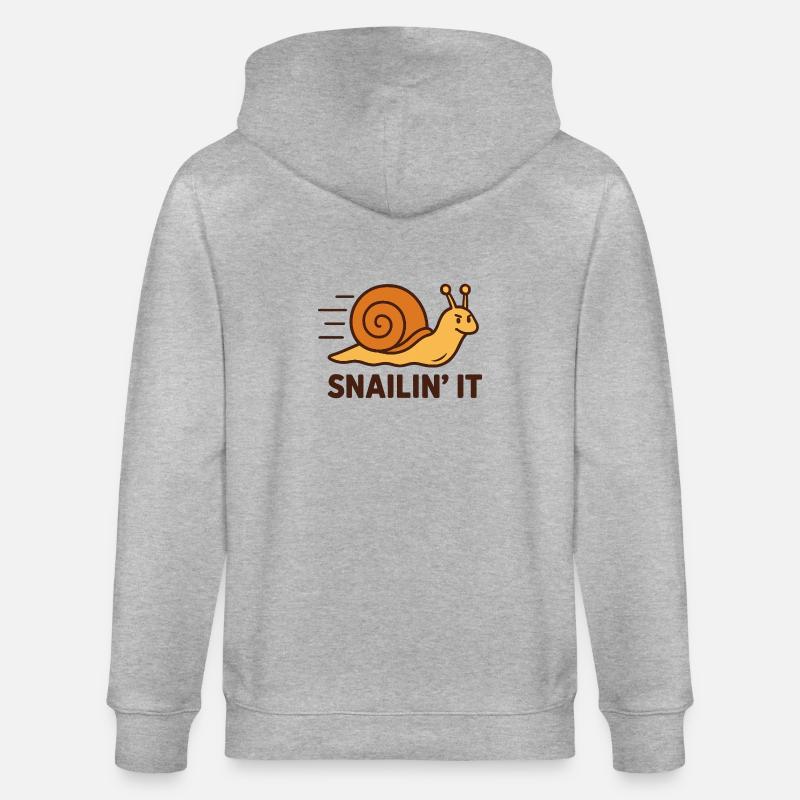 Snailin' It – Déterminé et rapide - Veste à capuche bio CULTIVATOR Stanley/Stella Unisexe - gris chiné