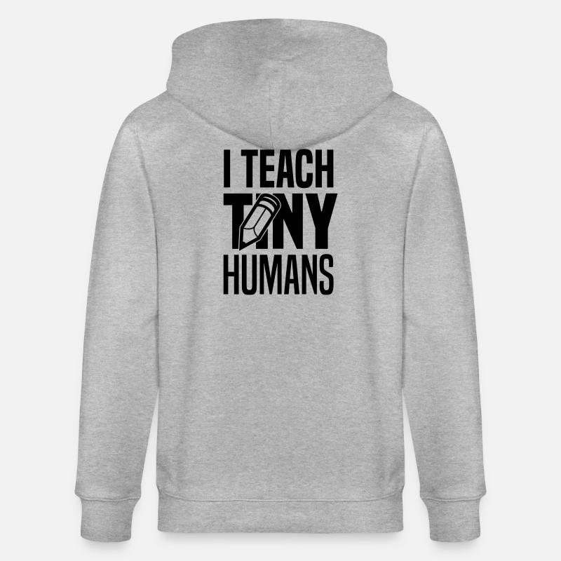 I teach tiny humans - Stanley/Stella Unisex Bio-Kapuzenjacke CULTIVATOR  - Grau meliert