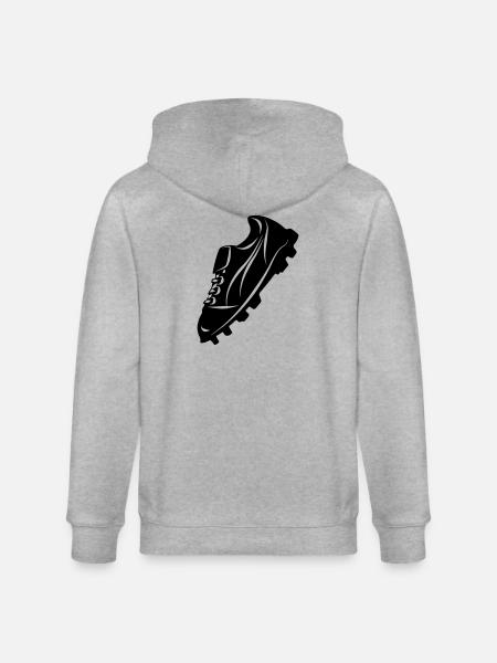 Fußballschuh transparente Schattenfigur - Stanley/Stella Unisex Bio-Kapuzenjacke CULTIVATOR  - Grau meliert