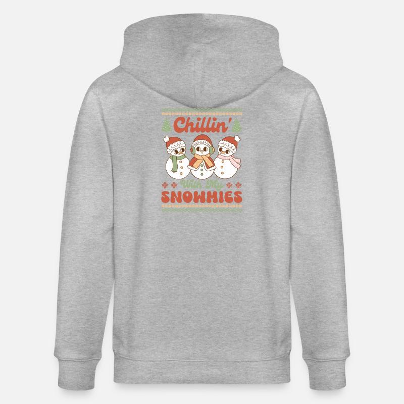 Pull de Noël moche - Veste à capuche bio CULTIVATOR Stanley/Stella Unisexe - gris chiné