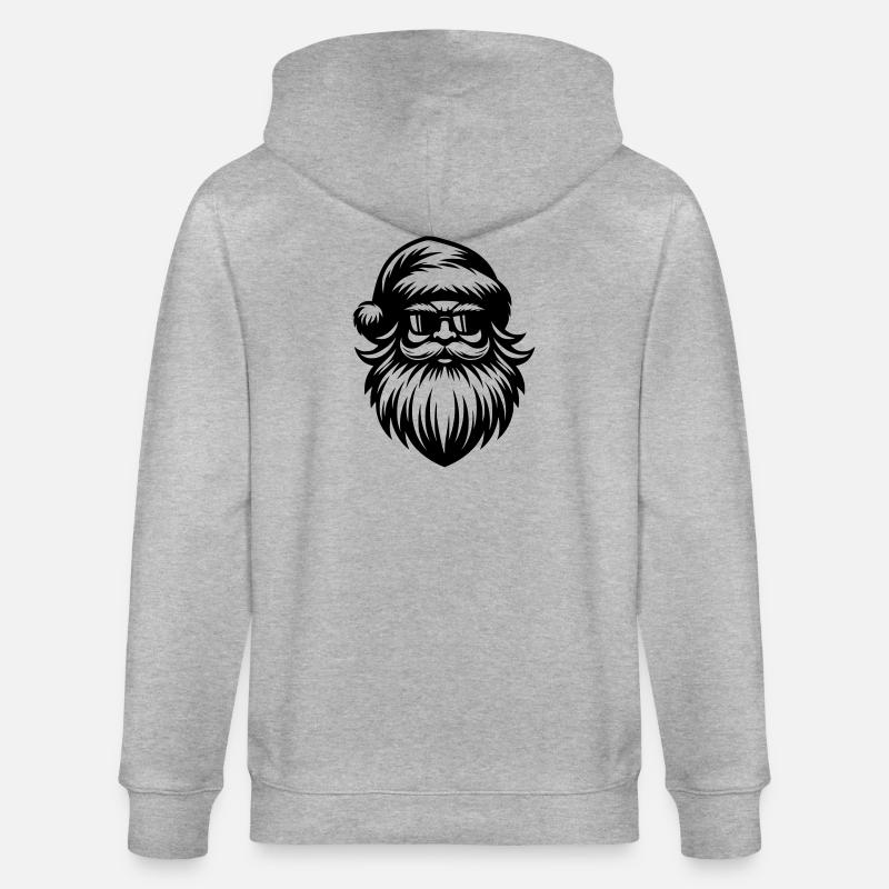 Weihnachtsmann im Chill-Modus - Stanley/Stella Unisex Bio-Kapuzenjacke CULTIVATOR  - Grau meliert