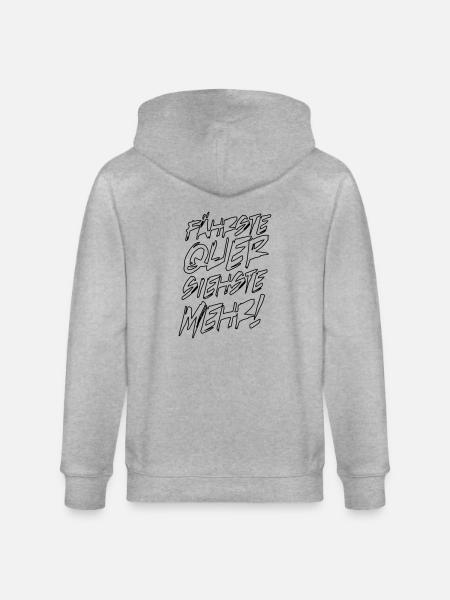 quer siehst du mehr - Stanley/Stella Unisex Bio-Kapuzenjacke CULTIVATOR - Grau meliert