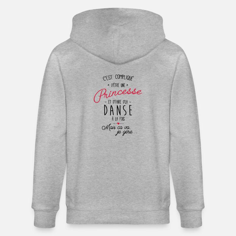princesse et Danse - Veste à capuche bio CULTIVATOR Stanley/Stella Unisexe - gris chiné