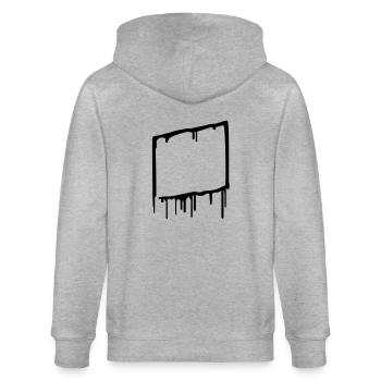 graffiti_frame - Stanley/Stella Unisex Bio-Kapuzenjacke CULTIVATOR  - Grau meliert - Hinten - Luana (180cm)
