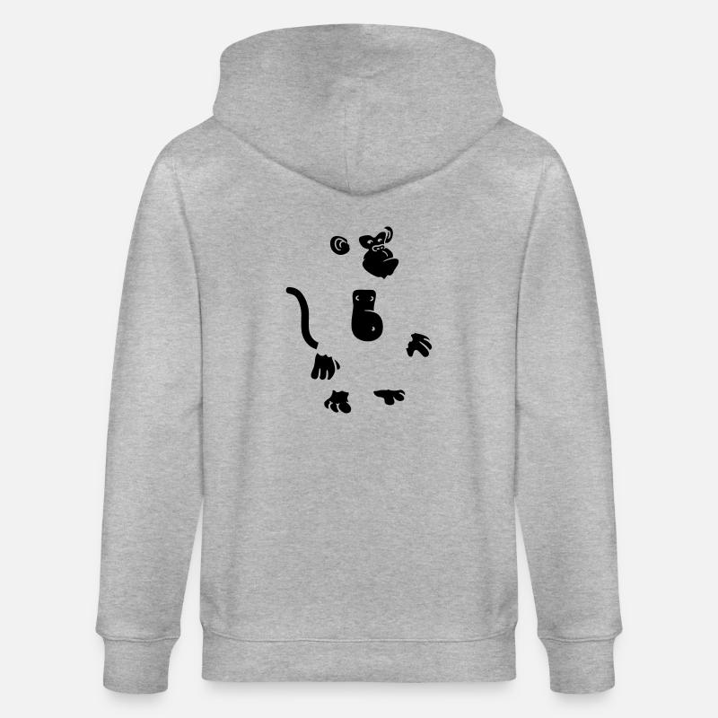 Conception de singe cool - Veste à capuche bio CULTIVATOR Stanley/Stella Unisexe - gris chiné