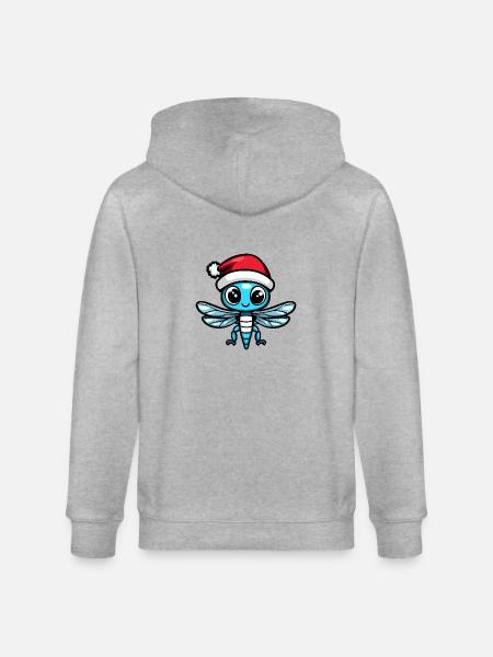Noël Libellule - Veste à capuche bio CULTIVATOR Stanley/Stella Unisexe - gris chiné
