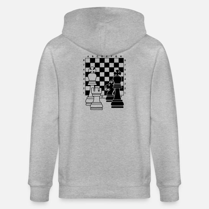 Échecs2 - Veste à capuche bio CULTIVATOR Stanley/Stella Unisexe - gris chiné