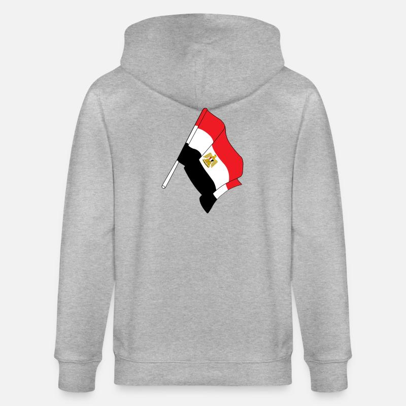 Drapeau : Égypte - Veste à capuche bio CULTIVATOR Stanley/Stella Unisexe - gris chiné