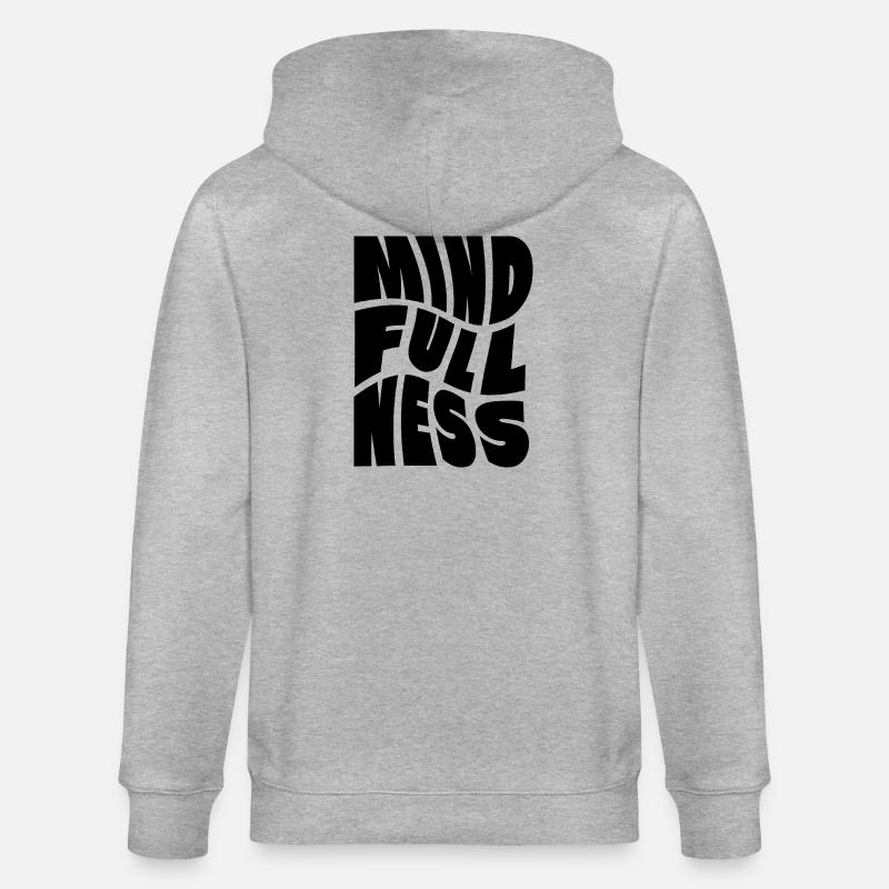 Conception de logo Mindfullness - Veste à capuche bio CULTIVATOR Stanley/Stella Unisexe - gris chiné