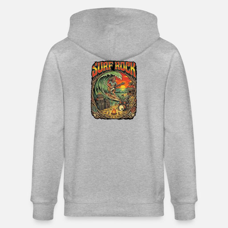 Fête de plage Surf Rock - Veste à capuche bio CULTIVATOR Stanley/Stella Unisexe - gris chiné