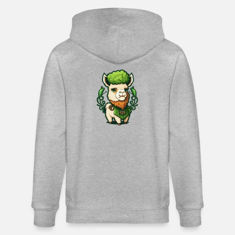 Doux Lama de la Saint-Patrick - Veste à capuche bio CULTIVATOR Stanley/Stella Unisexe - gris chiné