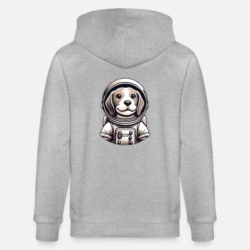 Aventure spatiale de l’astronaute Beagle - Veste à capuche bio CULTIVATOR Stanley/Stella Unisexe - gris chiné