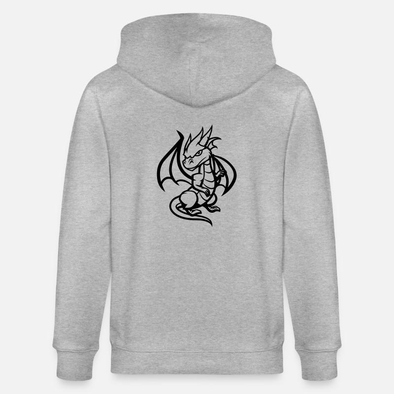 drache - Stanley/Stella Unisex Bio-Kapuzenjacke CULTIVATOR  - Grau meliert