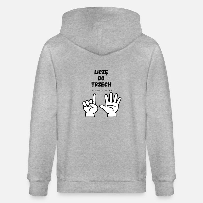 Je compte jusqu’à trois - Veste à capuche bio CULTIVATOR Stanley/Stella Unisexe - gris chiné