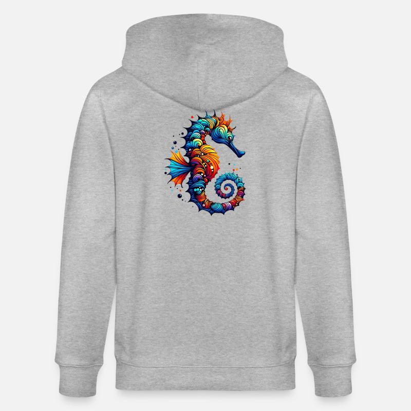 Hippocampe - Veste à capuche bio CULTIVATOR Stanley/Stella Unisexe - gris chiné