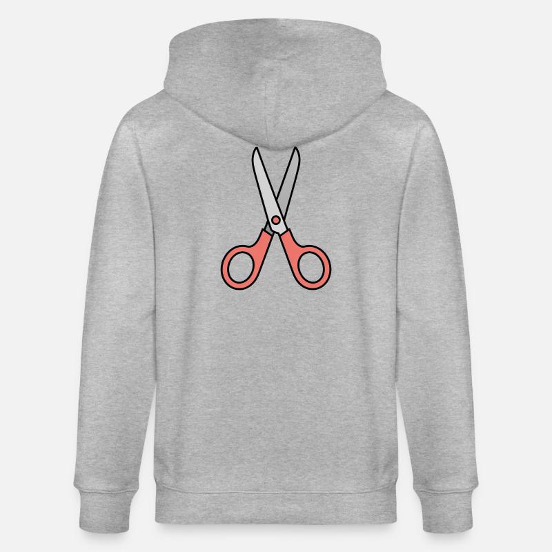 Ciseaux - Ciseaux de bande dessinée - Veste à capuche bio CULTIVATOR Stanley/Stella Unisexe - gris chiné