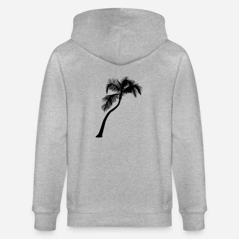 Palmier - Veste à capuche bio CULTIVATOR Stanley/Stella Unisexe - gris chiné