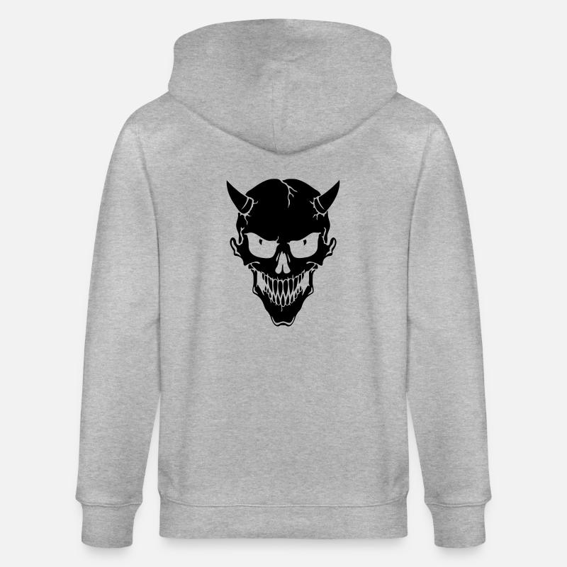 Devil - Stanley/Stella Unisex Bio-Kapuzenjacke CULTIVATOR  - Grau meliert