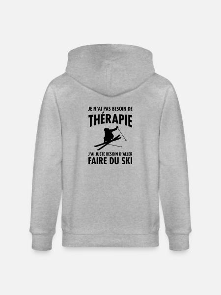 Thérapie Ski - Stanley/Stella CULTIVATOR Unisex Organic Hooded Jacket - heather grey