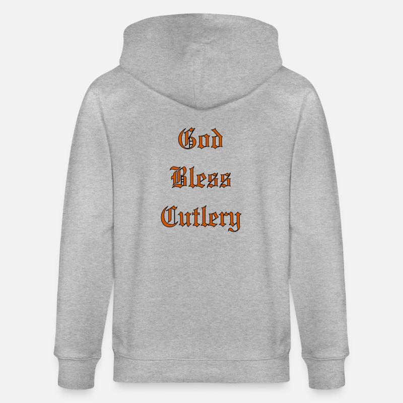GodBlessCutlery - Stanley/Stella Unisex Bio-Kapuzenjacke CULTIVATOR  - Grau meliert