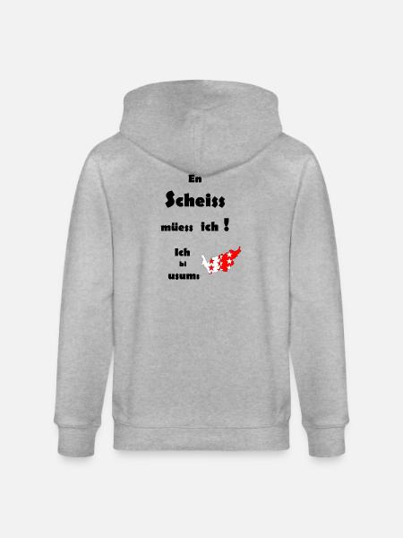 Sternenrote Inselkarte / Wallis - Stanley/Stella Unisex Bio-Kapuzenjacke CULTIVATOR  - Grau meliert