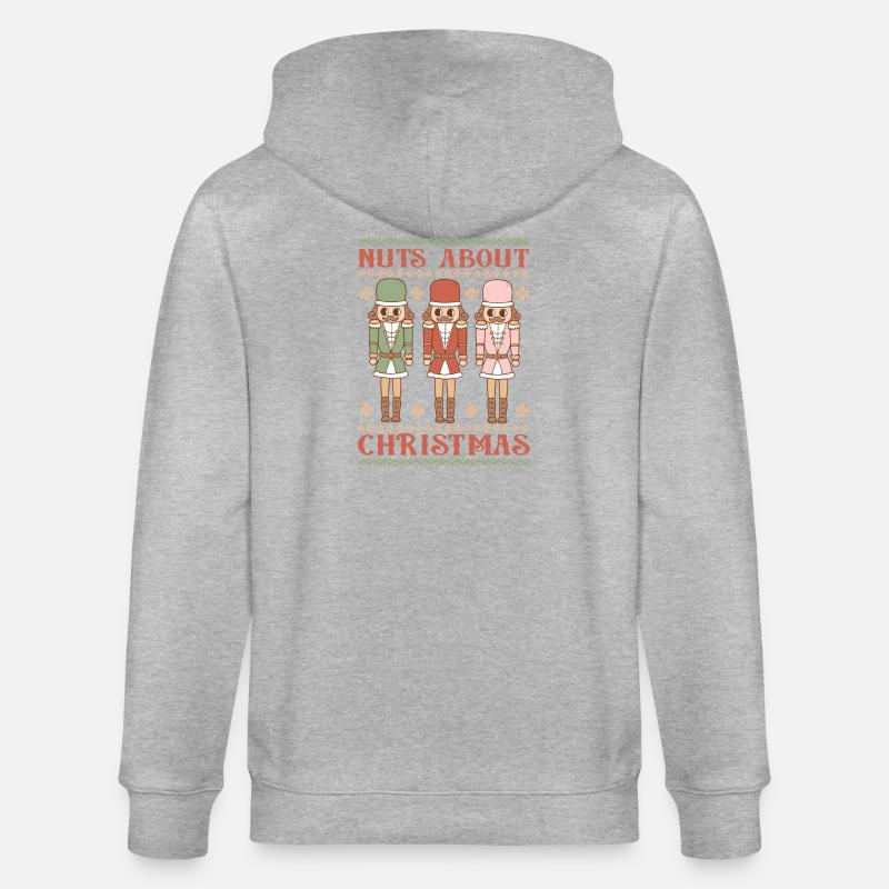 Hässlicher Weihnachtspullover - Stanley/Stella Unisex Bio-Kapuzenjacke CULTIVATOR  - Grau meliert