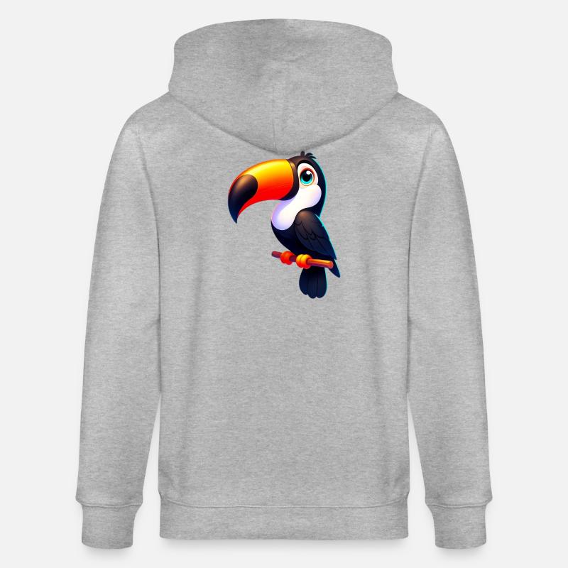 Tukan - Stanley/Stella Unisex Bio-Kapuzenjacke CULTIVATOR  - Grau meliert