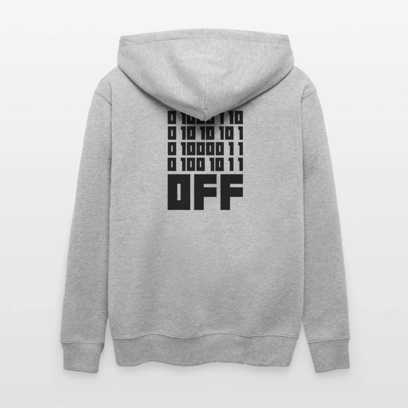 Binary Code F**k OFF – Nerd Humor & Geek Code Stanley/Stella CULTIVATOR  Unisex Organic Hooded Jacket