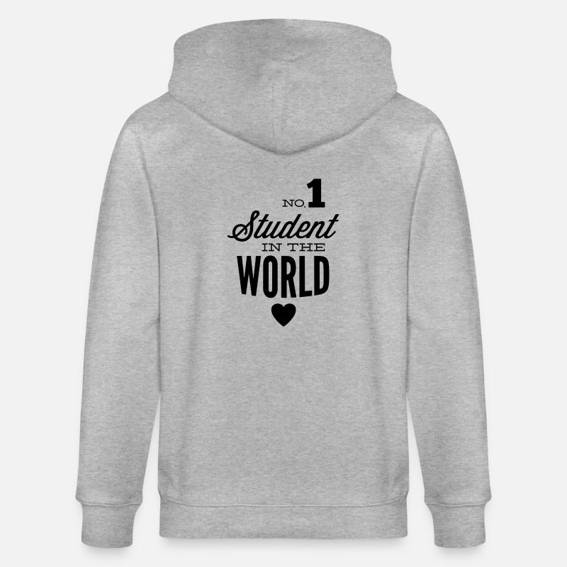 Bester Student der Welt - Stanley/Stella Unisex Bio-Kapuzenjacke CULTIVATOR  - Grau meliert