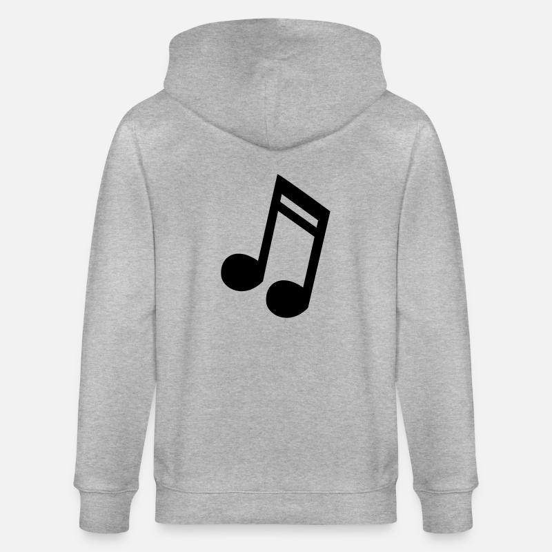 Note 16tel Musik Töne Geschenkidee - Stanley/Stella Unisex Bio-Kapuzenjacke CULTIVATOR - Grau meliert