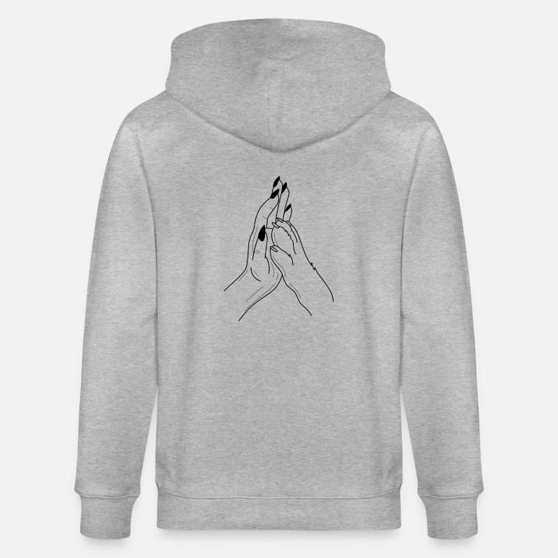 Patte à main Highfive - Veste à capuche bio CULTIVATOR Stanley/Stella Unisexe - gris chiné
