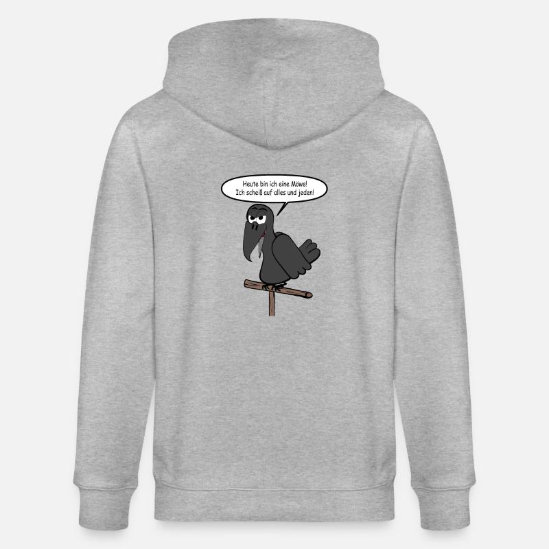 Heute bin ich eine Möwe - Stanley/Stella Unisex Bio-Kapuzenjacke CULTIVATOR  - Grau meliert