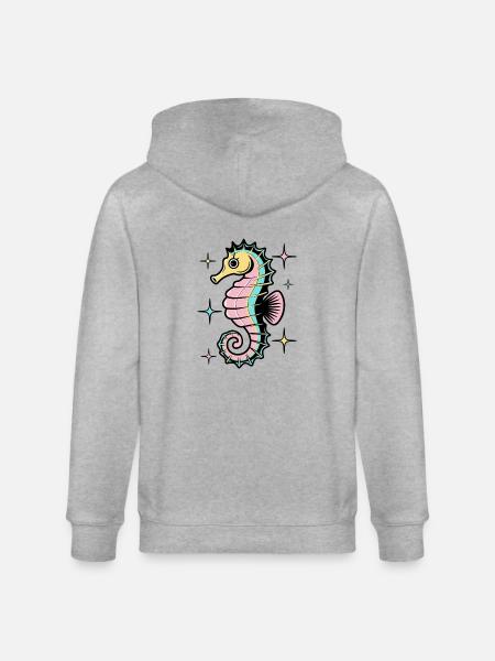 Marine Beauty - Stanley/Stella CULTIVATOR Unisex Organic Hooded Jacket - heather grey