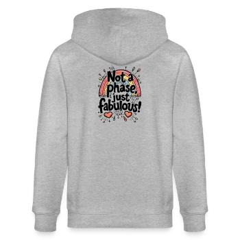 PAS UNE PHASE, JUSTE FABULEUX - Veste à capuche bio CULTIVATOR Stanley/Stella Unisexe - gris chiné - Dos - Luana (180cm)