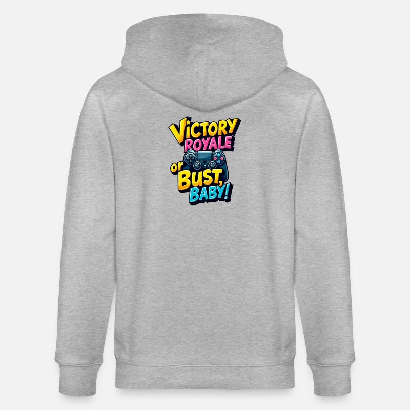 VICTORY ROYALE ODER PLEITE, BABY! - Stanley/Stella Unisex Bio-Kapuzenjacke CULTIVATOR  - Grau meliert