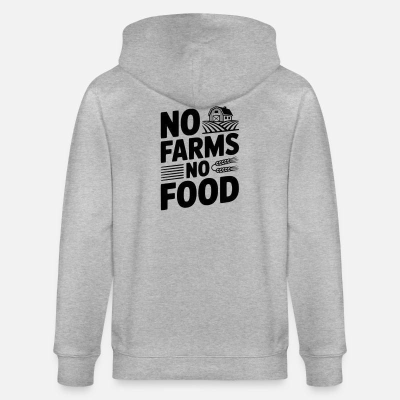 Pas de fermes, pas de nourriture - Veste à capuche bio CULTIVATOR Stanley/Stella Unisexe - gris chiné
