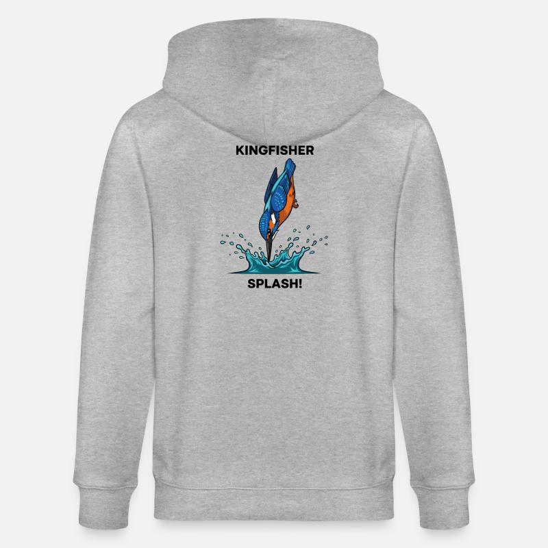 Kingfisher Splash Kingfisher River - Stanley/Stella Unisex Bio-Kapuzenjacke CULTIVATOR  - Grau meliert
