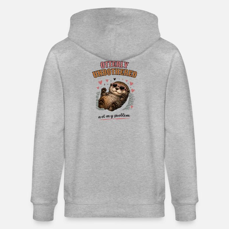 Otterly Unbothered Not My Problem - Stanley/Stella Unisex Bio-Kapuzenjacke CULTIVATOR  - Grau meliert