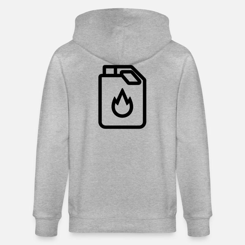 bidon d’essence - Veste à capuche bio CULTIVATOR Stanley/Stella Unisexe - gris chiné