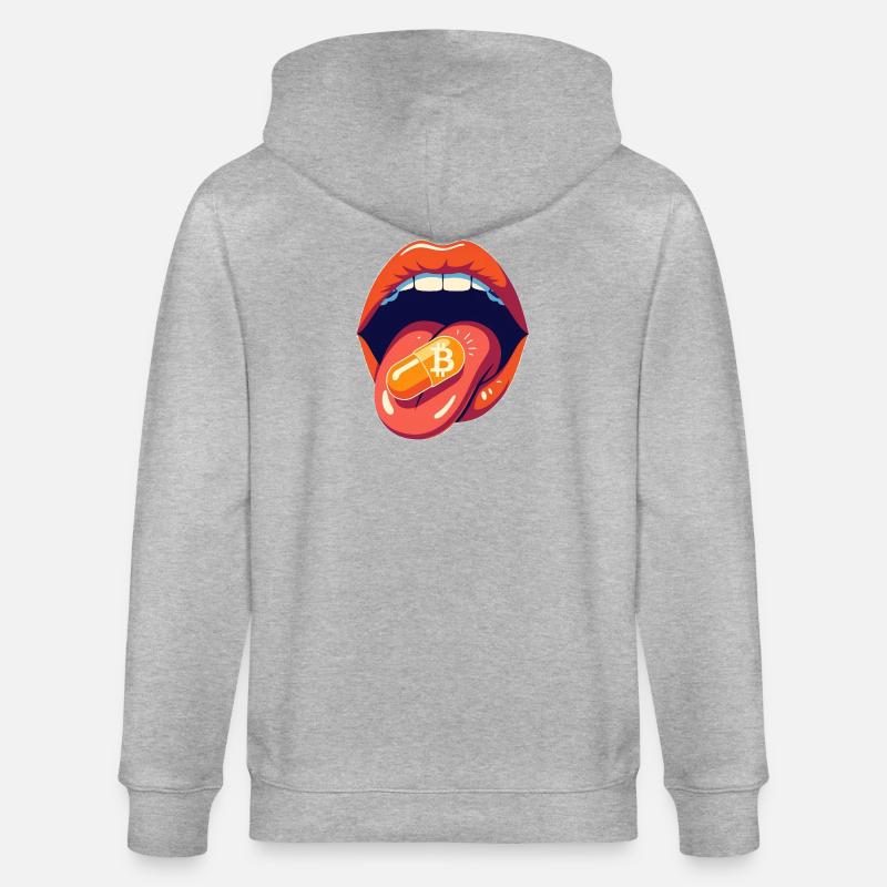 Bitcoin Orangepill Basic - Veste à capuche bio CULTIVATOR Stanley/Stella Unisexe - gris chiné