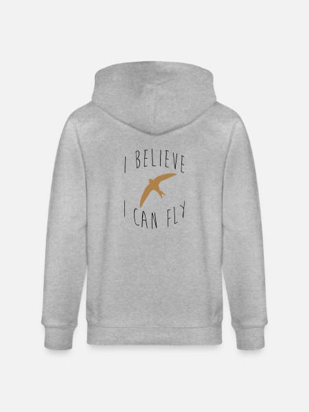 I believe I can fly - Veste à capuche bio CULTIVATOR Stanley/Stella Unisexe - gris chiné
