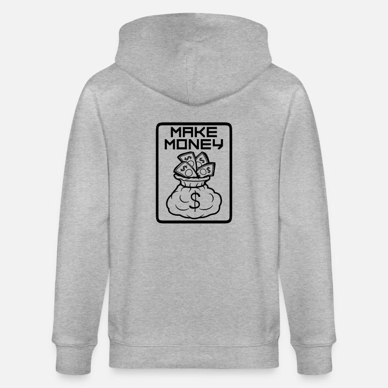 Bouclier de gagner de l’argent - Veste à capuche bio CULTIVATOR Stanley/Stella Unisexe - gris chiné