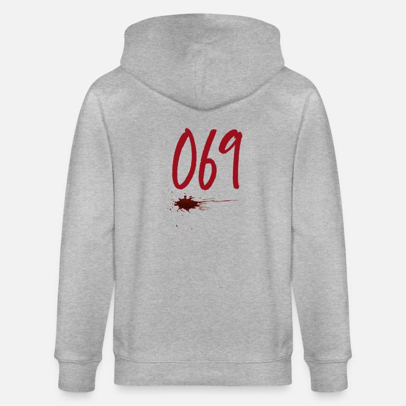 Code postal Francfort 069 - Veste à capuche bio CULTIVATOR Stanley/Stella Unisexe - gris chiné