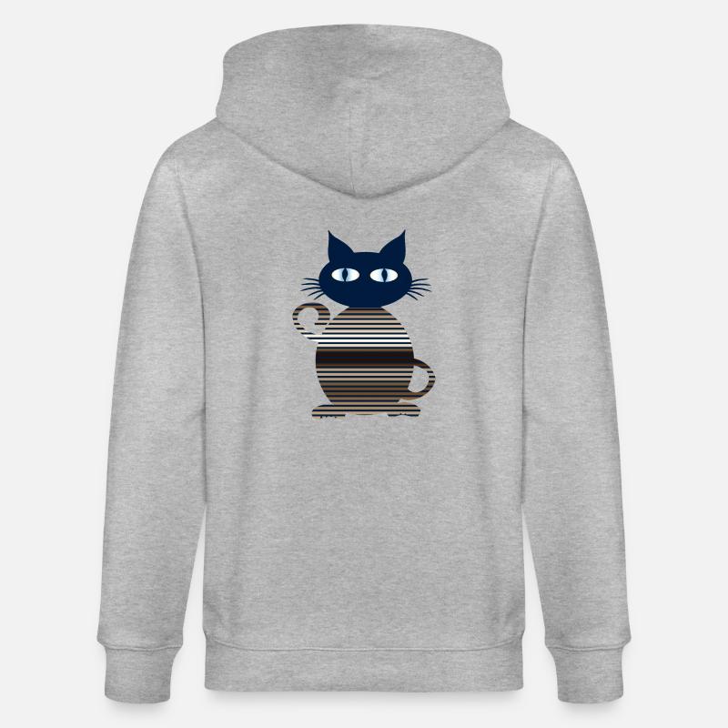 Chat - Veste à capuche bio CULTIVATOR Stanley/Stella Unisexe - gris chiné